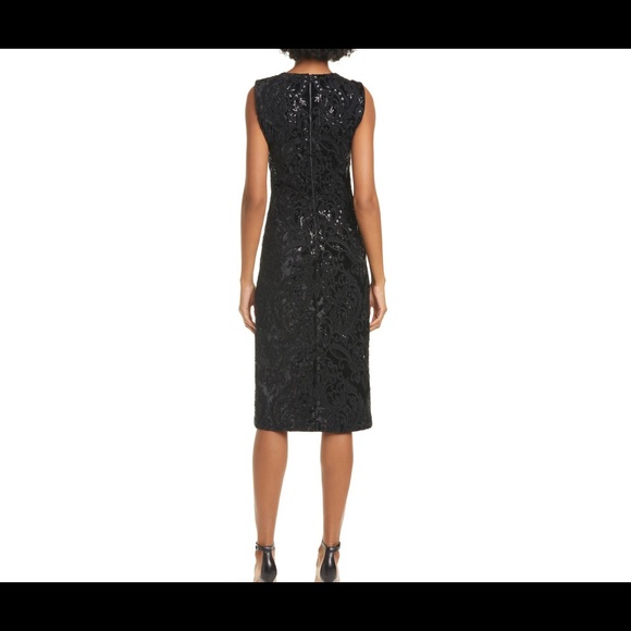 NWT Alice + Olivia Black Alba Sequin Party Dress - Picture 3 of 8